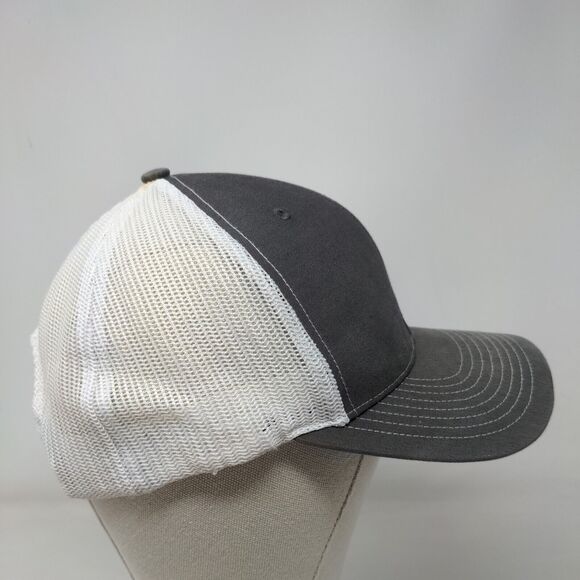 KW Snapback Mesh Back Trucker Hat Gray One Size Embroidered Richardson - Picture 4 of 10